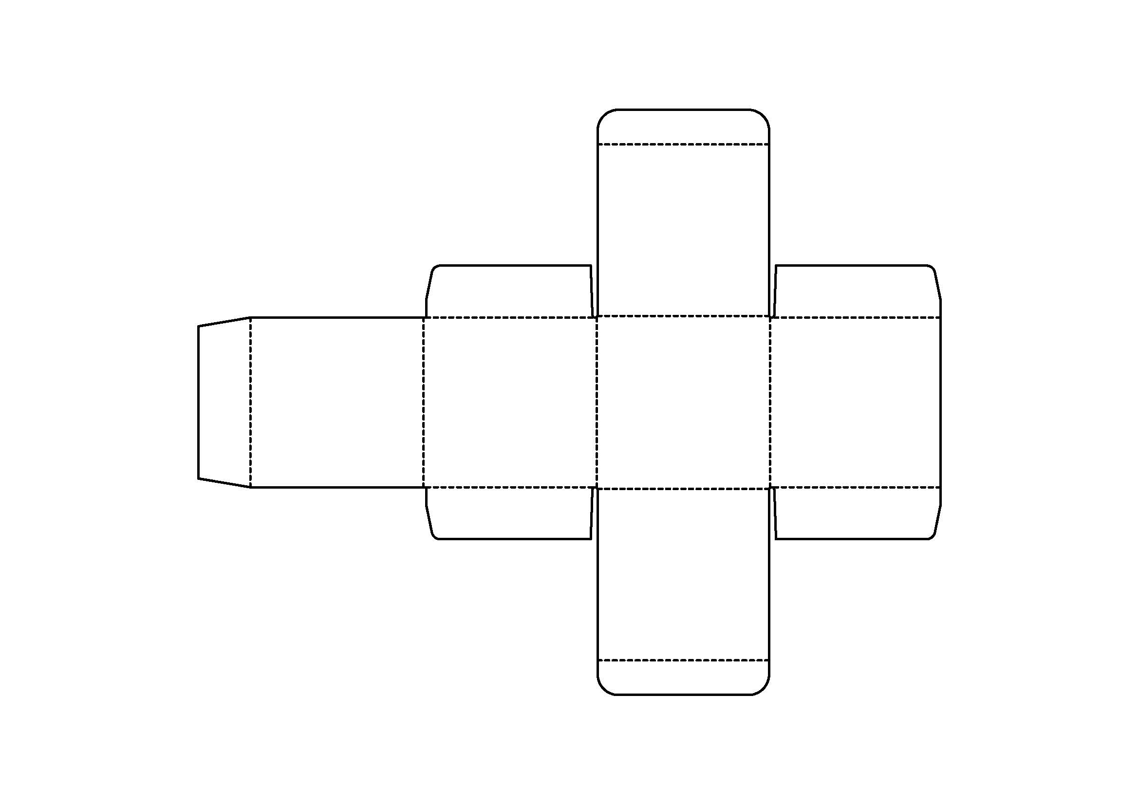 B式 - 展開図/構造